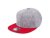 Kšiltovka Snapback melange - vzor 02 - šedý melír/červená