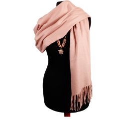 Dámská elegantní šála - vzor 067 - pudrová
