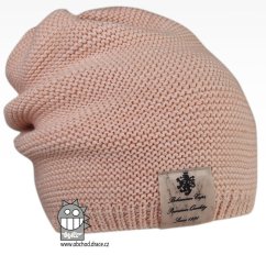Pletená čepice Colors - vzor 33 - pudrová