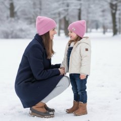 Merino pletená čepice Urban - vzor 37 - fialková