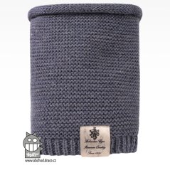 Nákrčník pletený Colors - vzor 19 - jeans modrá