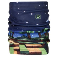 Fleecový nákrčník Yetti - vzor 63 - modrá - herní svět