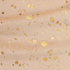 Spadlá čepice Velvet set - vzor 004 - béžová