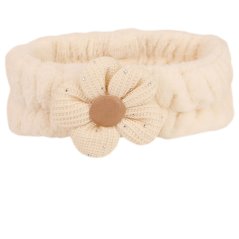 Dětská ozdobná čelenka Kytička - vzor 10 - krémová