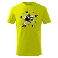 Dětské bavlněné tričko s potiskem - vzor 0237 - Rubikova kostka