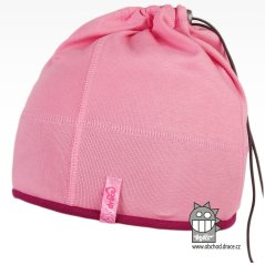 Bavlněná čepice na culík - vzor 06 - růžová