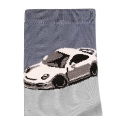 Dětské ponožky - vzor 214 - šedomodrá - auto