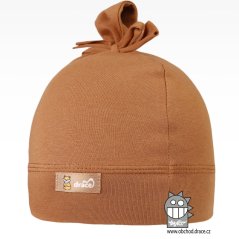 Bavlněná kojenecká čepice Uzlík - vzor 08 - velbloudí hnědá