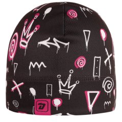 Funkční čepice Bruno - vzor 218 - černá - obrazce - čepice na jaro / podzim