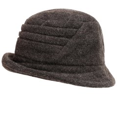 Dámský zimní vlněný klobouk - vzor 072 - antracit