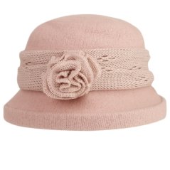 Dámský zimní vlněný klobouk - vzor 108 - fialková