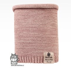Nákrčník pletený Colors - vzor 03 - starorůžová