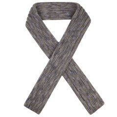 Dámská pletená šála Ewa - vzor 11 - šedá/modrá melír