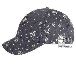 Dětská letní kšiltovka - vzor 002 - modrá jeans - rybičky