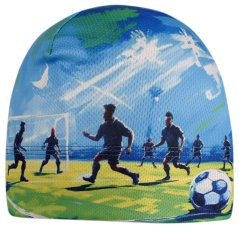 Funkční čepice Bruno - vzor 207 - modrá - fotbal - čepice na jaro / podzim