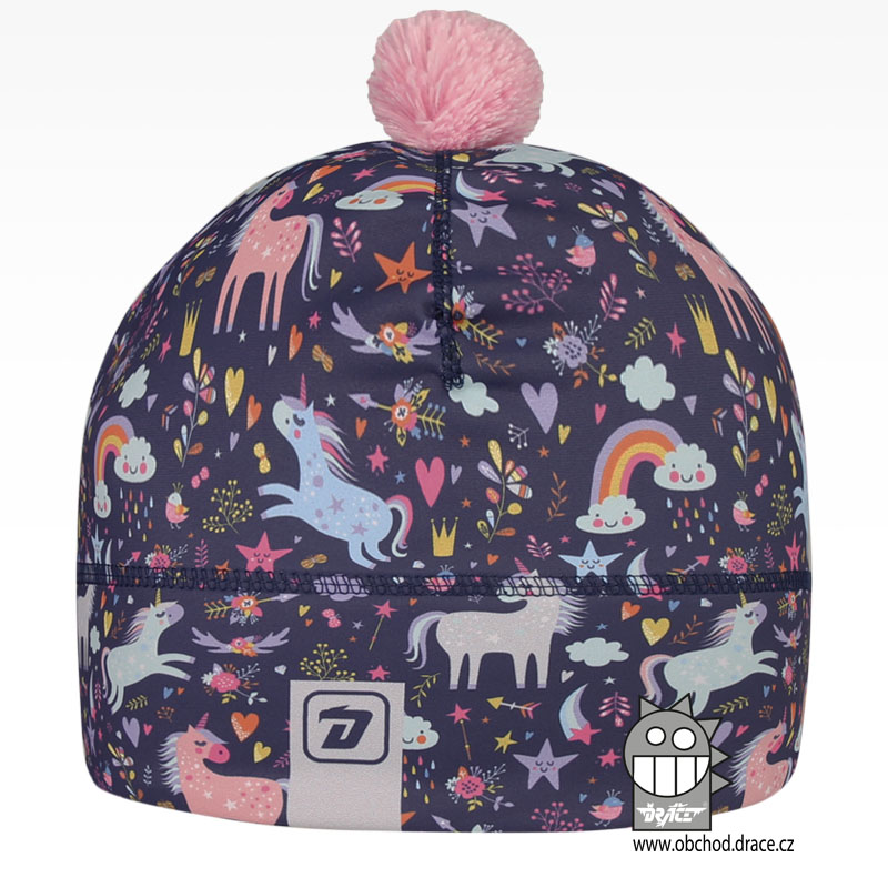Flavio - zimní funkční čepice - vzor 172 - jednorožci