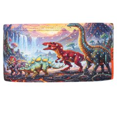 Funkční čelenka Run - vzor 35 - tmavě modrá - dino