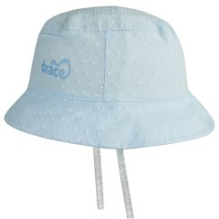 Letní bavlněný klobouk Hawaii nopek - vzor 005 - světle modrá