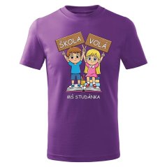 Školkové tričko - Děti s cedulí - 003