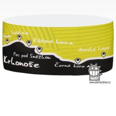 Funkční čelenka Baldo Krkonoše - vzor 005 - zelená / černá