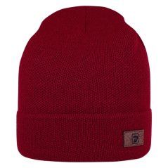 Merino pletená čepice Urban - vzor 41 - bordó