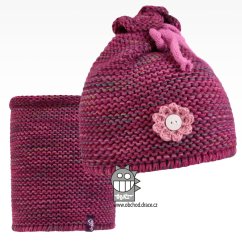 Set pletená čepice a nákrčník Zvonilka - vzor 05