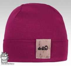 Bavlněná čepice Pastels DOUBLE - vzor 14 - fialová