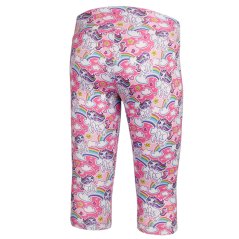 Dětské legíny capri 3/4 Silky - vzor 02 - růžová - jednorožci