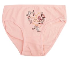 Dívčí bavlněné kalhotky - vzor 018 - růžová - ptáčci