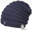 Merino pletená čepice Harmony - vzor 10 - šedo modrá