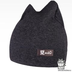 Bavlněná kojenecká čepice Čertík - vzor 07 - jeans