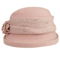 Dámský zimní vlněný klobouk - vzor 108 - fialková