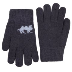 Dětské pletené prstové rukavice 4 - 6 let - vzor 072 - tmavě modrá