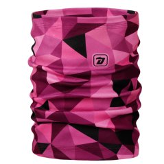Fleecový nákrčník Yetti - vzor 73 - růžová - kaleidoskop