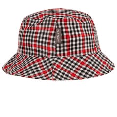 Letní bavlněný klobouk Hawaii - vzor 157 - červená kostka