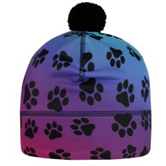 Flavio - zimní funkční čepice - vzor 175 - duhová - tlapky