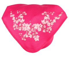 Bavlněný šátek s kšiltem - vzor 02 -  malina - Sakura