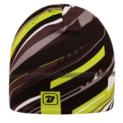 Funkční čepice Bruno - vzor 225 - černá / šedá /zelená - abstrakt