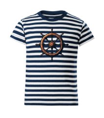Dětské bavlněné tričko s potiskem - vzor 0143 - Sailor / kormidlo