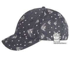Dětská letní kšiltovka - vzor 002 - modrá jeans - rybičky