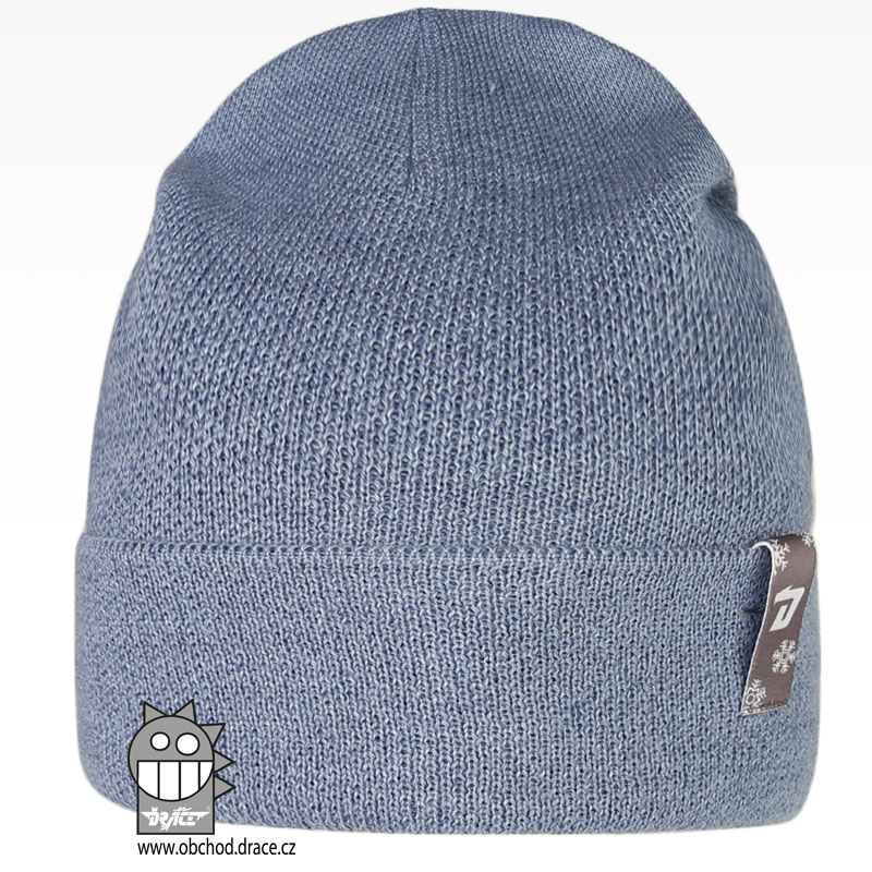 Merino pletená čepice Urban - vzor 12 - světlá jeans