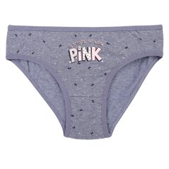 Dívčí bavlněné kalhotky - vzor 196 - modrá jeans - pink