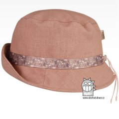 Klobouk Panama - vzor 05 - pudrově růžová