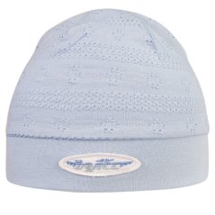 Bavlněná čepice DOPRODEJ - vzor 106 - světle modrá