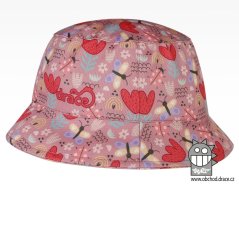 Funkční vzdušný letní klobouk Florida - vzor 35 - starorůžová - louka - DOPRODEJ