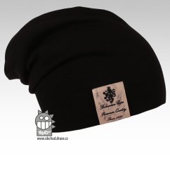 Bavlněná čepice Pastels DOUBLE - vzor 10 - černá