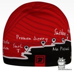 Čepice Bruno Jizerské hory - vzor 004 - červená / černá