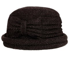 Dámský zimní klobouk - vzor 094 - černá - krul