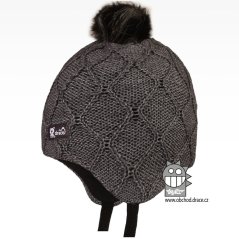 Merino pletená kojenecká laponka Vivo - vzor 09 - šedá tmavá
