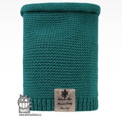 Nákrčník pletený Colors - vzor 16 - petrolejová